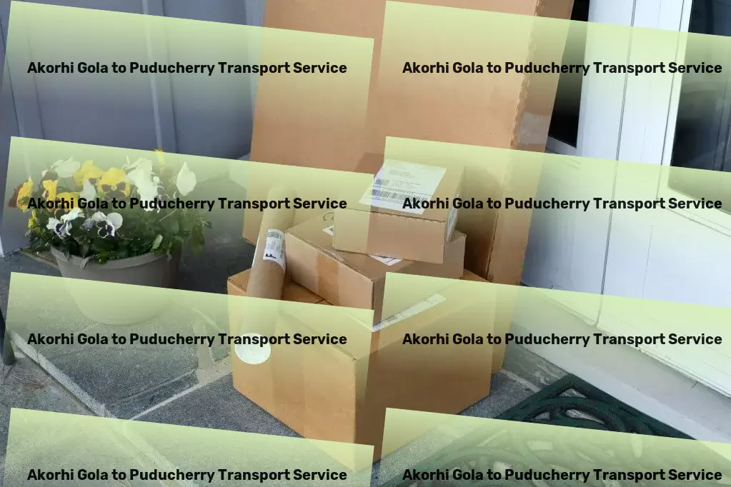 Akorhi Gola to Puducherry Courier And Parcel Heavy equipment logistics